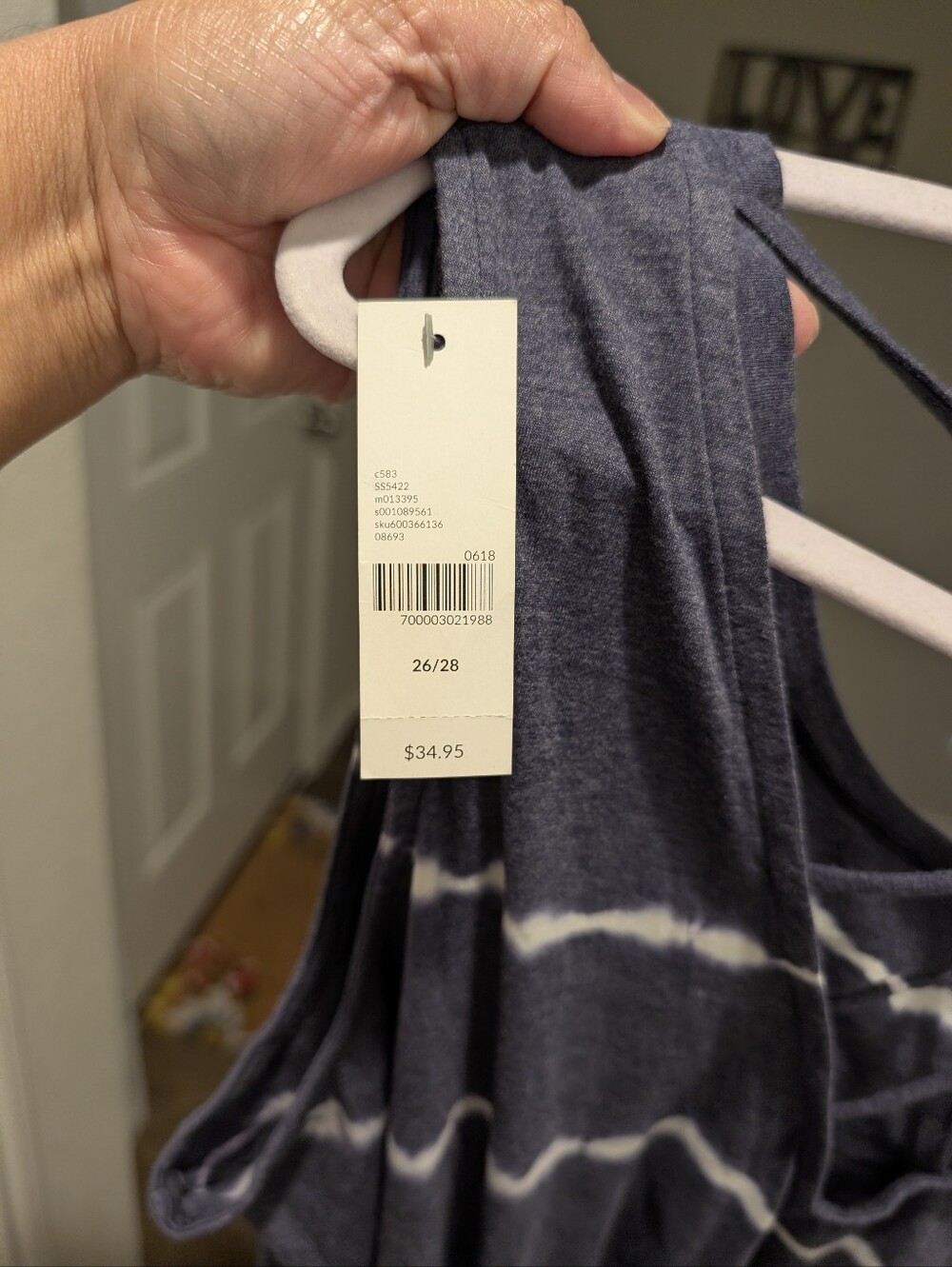 Livi Active Navy Tie-Dye 'Resting Gym Face' Muscle Tank - Picture 4 of 5